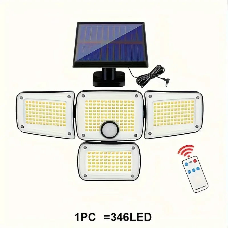 Outdoor solar lights with motion sensor, designed to automatically illuminate when movement is detected. These energy-efficient lights are perfect for pathways, gardens, or driveways and are powered by solar energy.