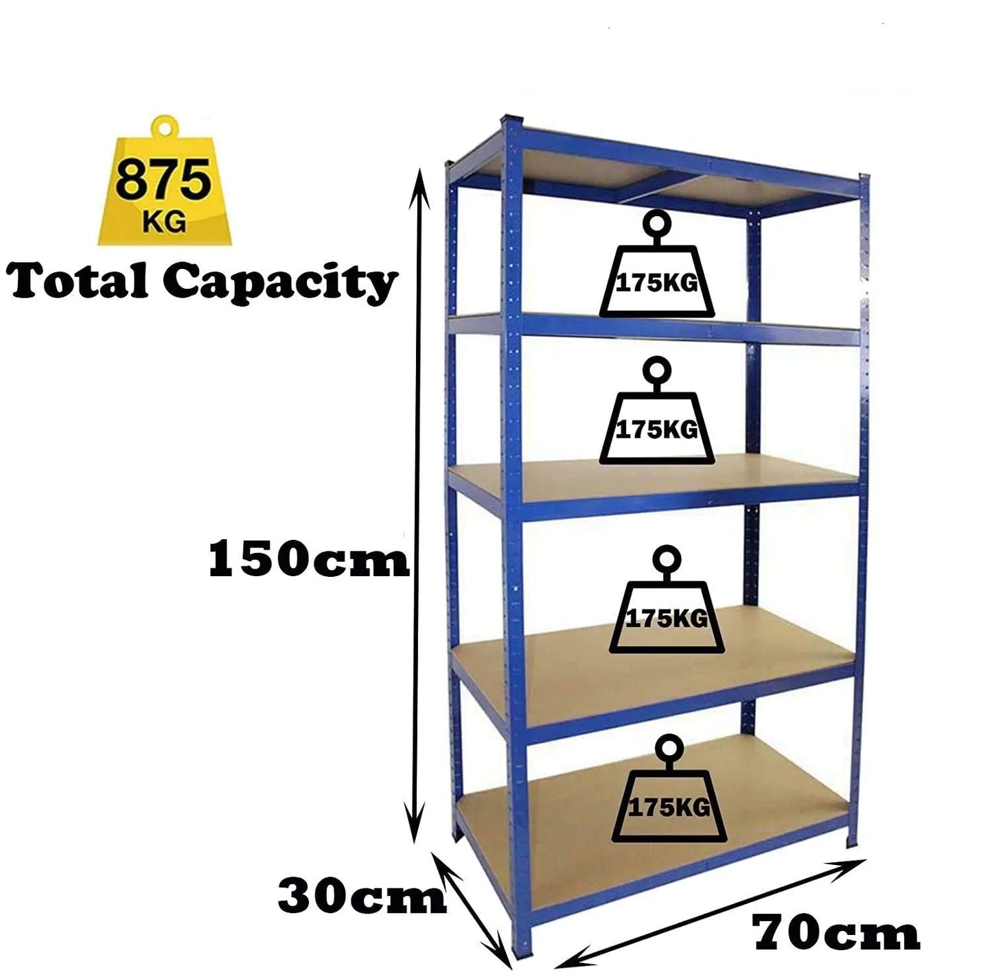 A versatile shelving unit featuring multiple adjustable shelves, crafted from durable materials to provide ample storage and display space for various items in homes, offices, or retail environments.