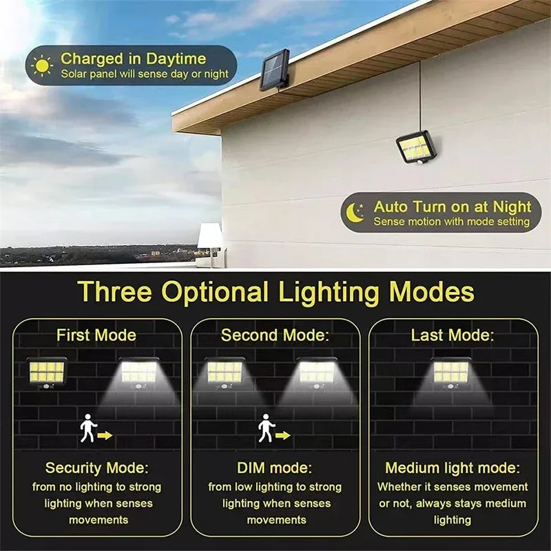 Modern solar-powered split wall lamp with energy-efficient LED lighting. Designed for outdoor use, featuring a sleek, weather-resistant build and automatic dusk-to-dawn activation for enhanced illumination and security