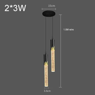 A modern luxury crystal pendant lamp featuring elegant crystal elements suspended from a sleek, contemporary fixture. Designed to add sophistication and glamour to any space, this lamp combines high-quality materials with innovative design, making it a striking focal point in both modern and traditional interiors