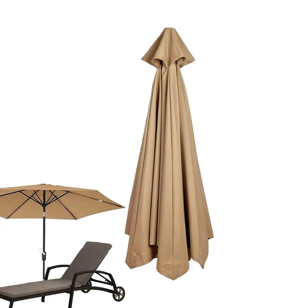 A durable patio umbrella replacement canopy made from high-quality, weather-resistant fabric. Designed to fit standard umbrella frames, it provides effective protection against sun and rain, enhancing the longevity and appearance of outdoor spaces