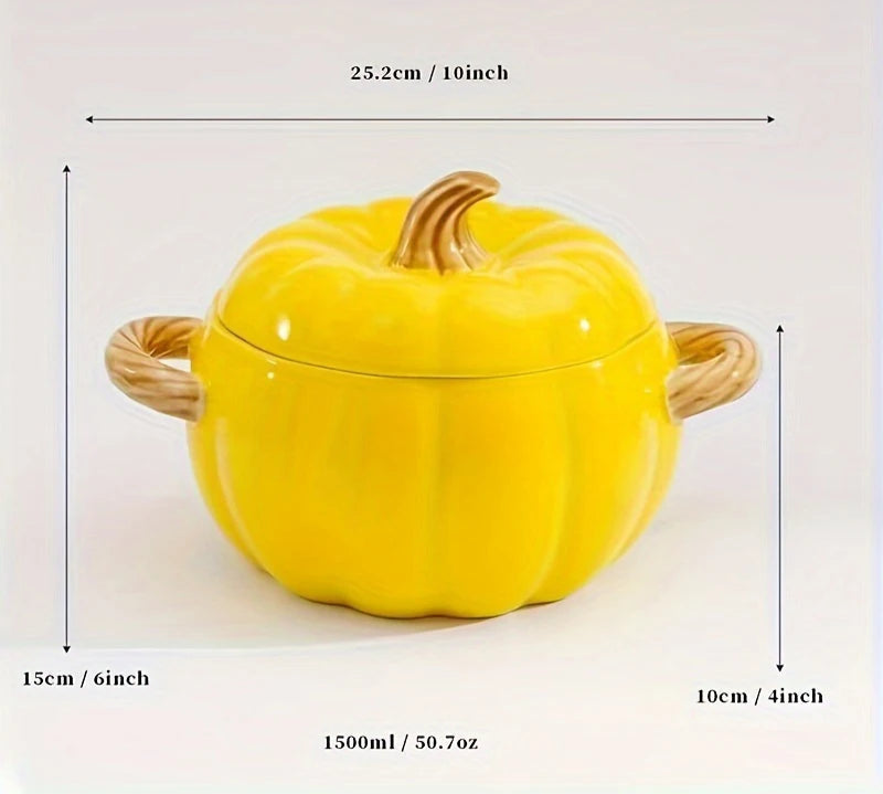 Elegant ceramic bowl with a matching lid, featuring a smooth glazed finish. Ideal for serving soups, stews, or storing leftovers while keeping food warm