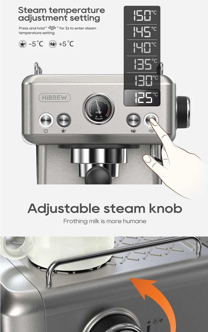 An automatic espresso coffee machine designed for ease of use, featuring a sleek modern design, programmable settings for brewing espresso, and a built-in grinder for fresh coffee grounds.