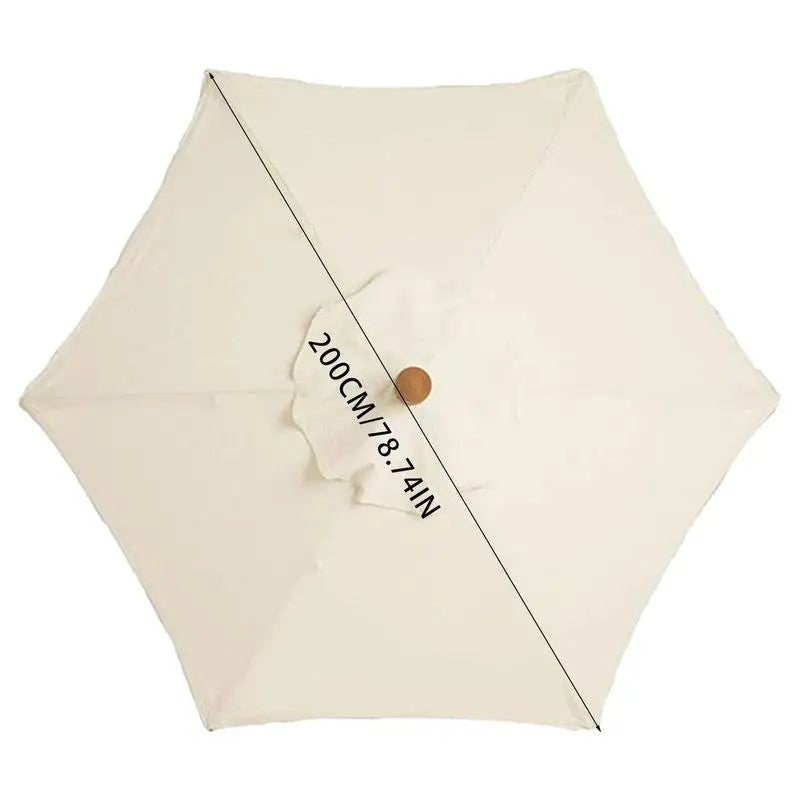 A durable patio umbrella replacement canopy made from high-quality, weather-resistant fabric. Designed to fit standard umbrella frames, it provides effective protection against sun and rain, enhancing the longevity and appearance of outdoor spaces