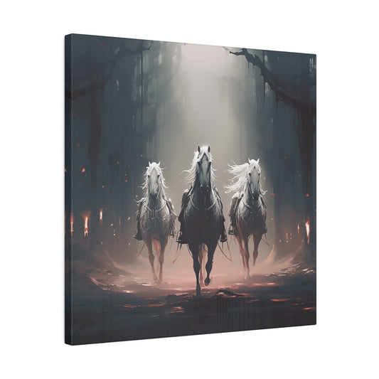 Warrior Horses Matte Canvas