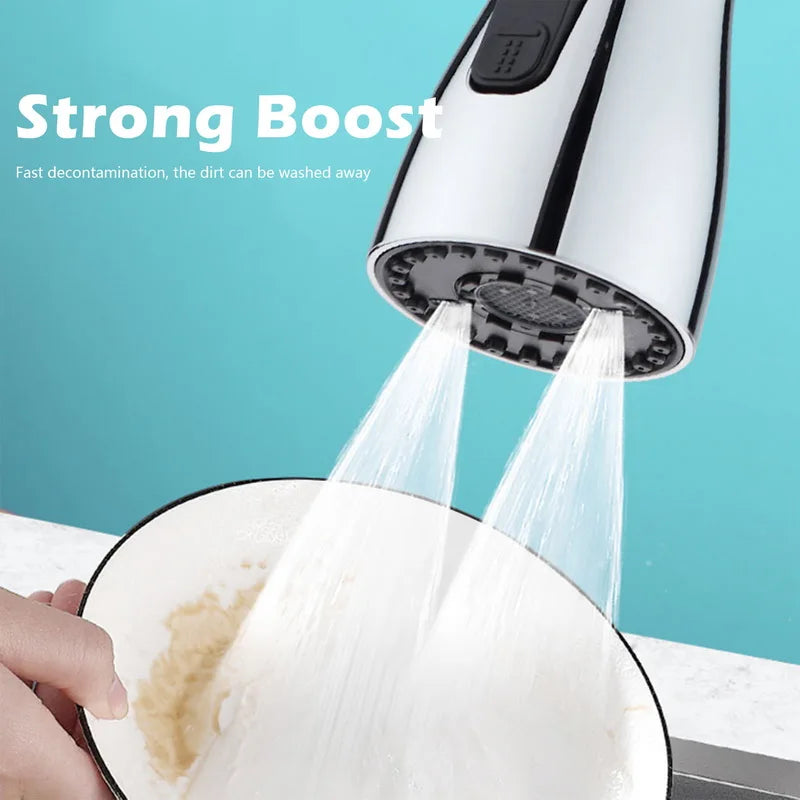 Universal 360° Rotating Kitchen Faucet Extender with Aerator and Splash Filter for Washbasin Use