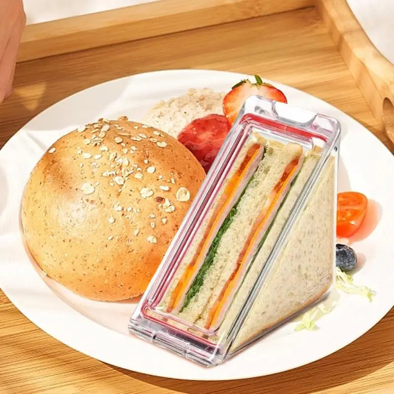 Reusable Triangular Sandwich Containers for Picnics - Eco-Friendly Lunch and Dinner Storage Solution