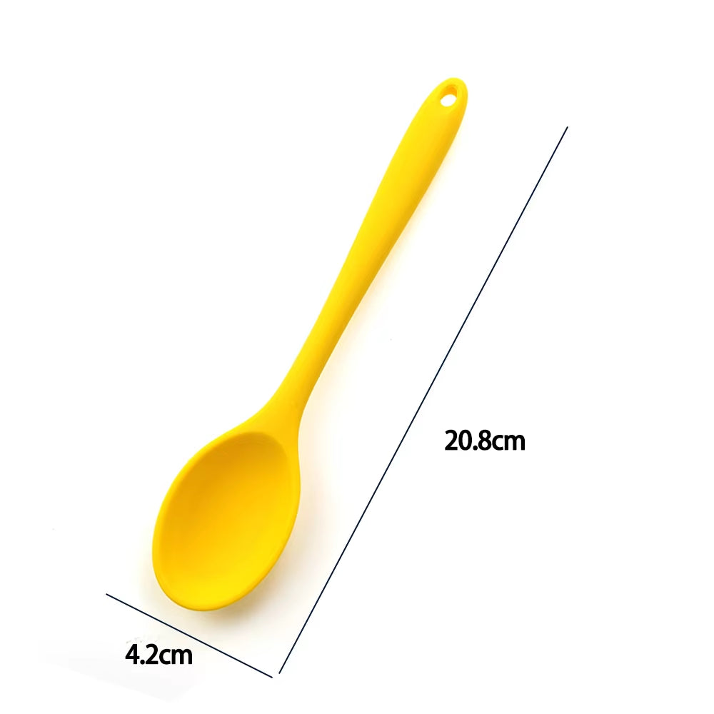 Soft Silicone Spoon with Long Handle - Professional Cooking Utensil for Enhanced Kitchen Experience