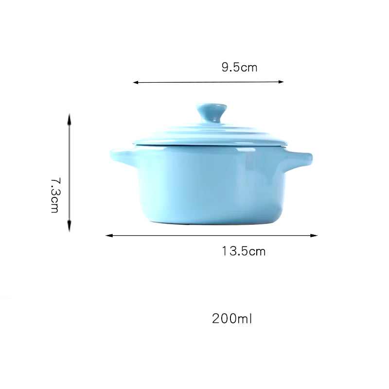 Mini Ceramic Soup Stock Pot with Lid for Children - Versatile Stew and Saucepan for Home and Restaurant Use