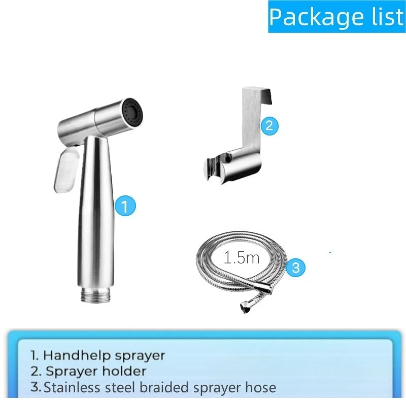 Handheld Bidet Sprayer Suitable for Toilet Adjustable Water Pressure Jet Sprayer, Suitable for Female Washing Bidet Accessories