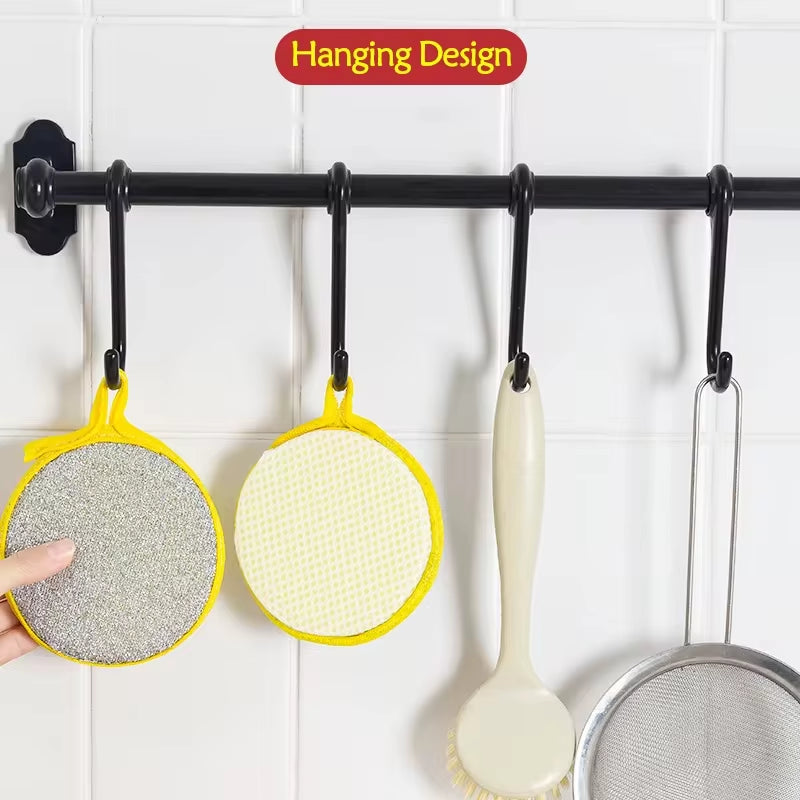 5/10 Pack Dual-Sided Dishwashing Sponges and Brushes for Effective Kitchen Cleaning