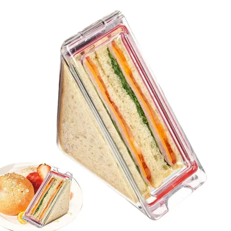 Reusable Triangular Sandwich Containers for Picnics - Eco-Friendly Lunch and Dinner Storage Solution