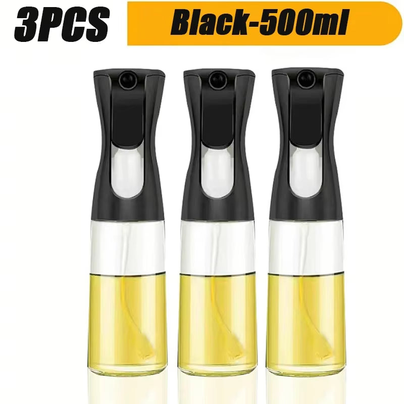 3-Pack Oil Sprayer Bottles (200ml/500ml) for Home Cooking, Fitness, and Outdoor Use - Ideal for Oils, Vinegars, and Sauces