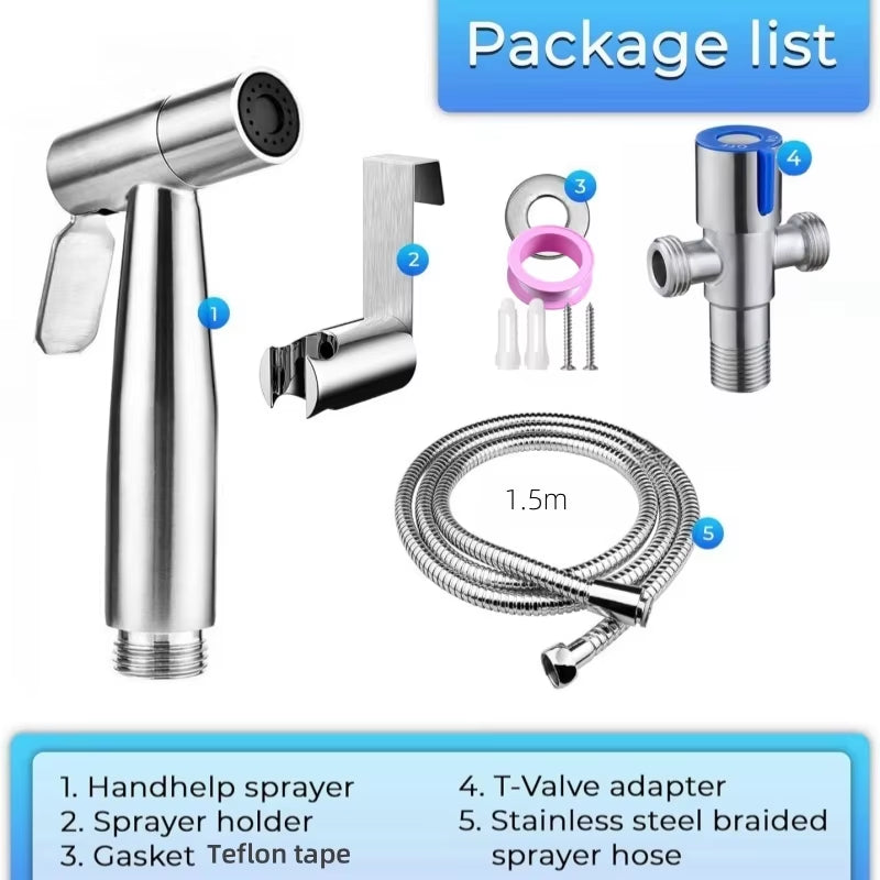 Handheld Bidet Sprayer Suitable for Toilet Adjustable Water Pressure Jet Sprayer, Suitable for Female Washing Bidet Accessories