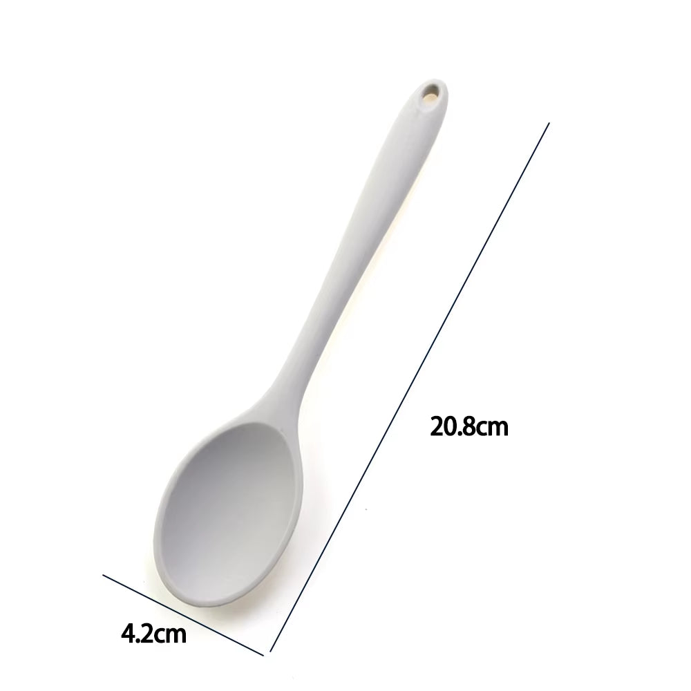 Soft Silicone Spoon with Long Handle - Professional Cooking Utensil for Enhanced Kitchen Experience