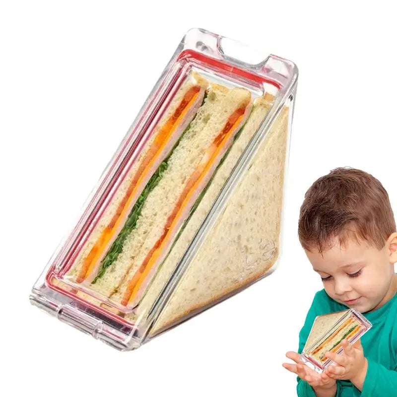 Reusable Triangular Sandwich Containers for Picnics - Eco-Friendly Lunch and Dinner Storage Solution