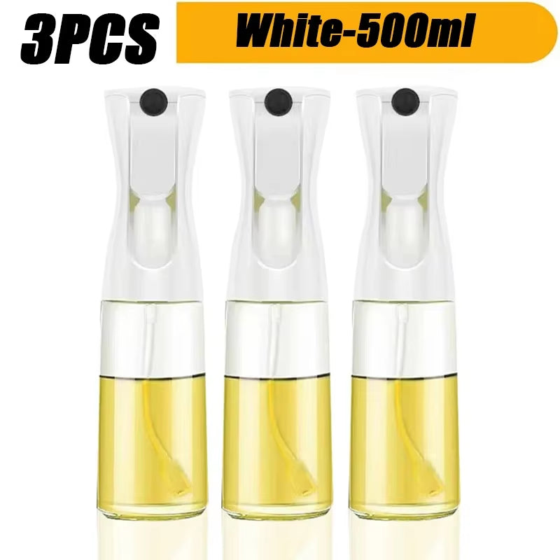 3-Pack Oil Sprayer Bottles (200ml/500ml) for Home Cooking, Fitness, and Outdoor Use - Ideal for Oils, Vinegars, and Sauces