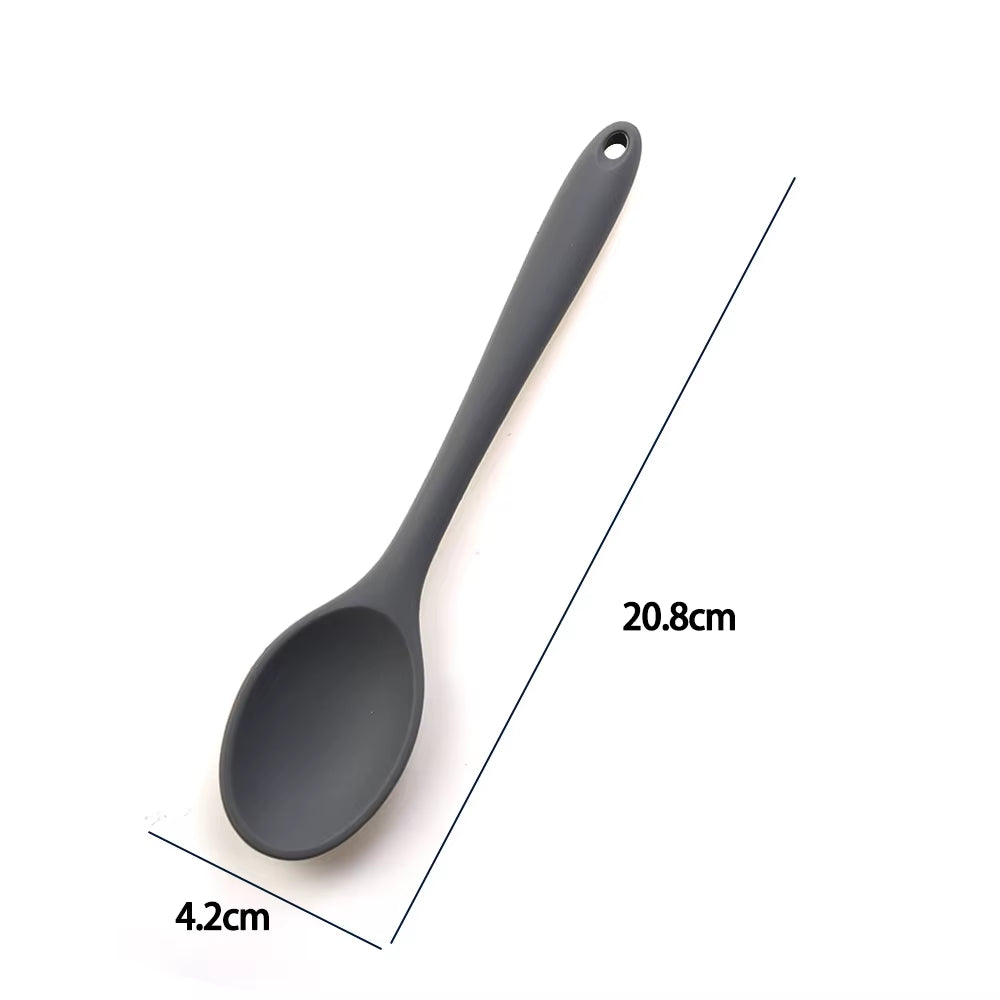 Soft Silicone Spoon with Long Handle - Professional Cooking Utensil for Enhanced Kitchen Experience