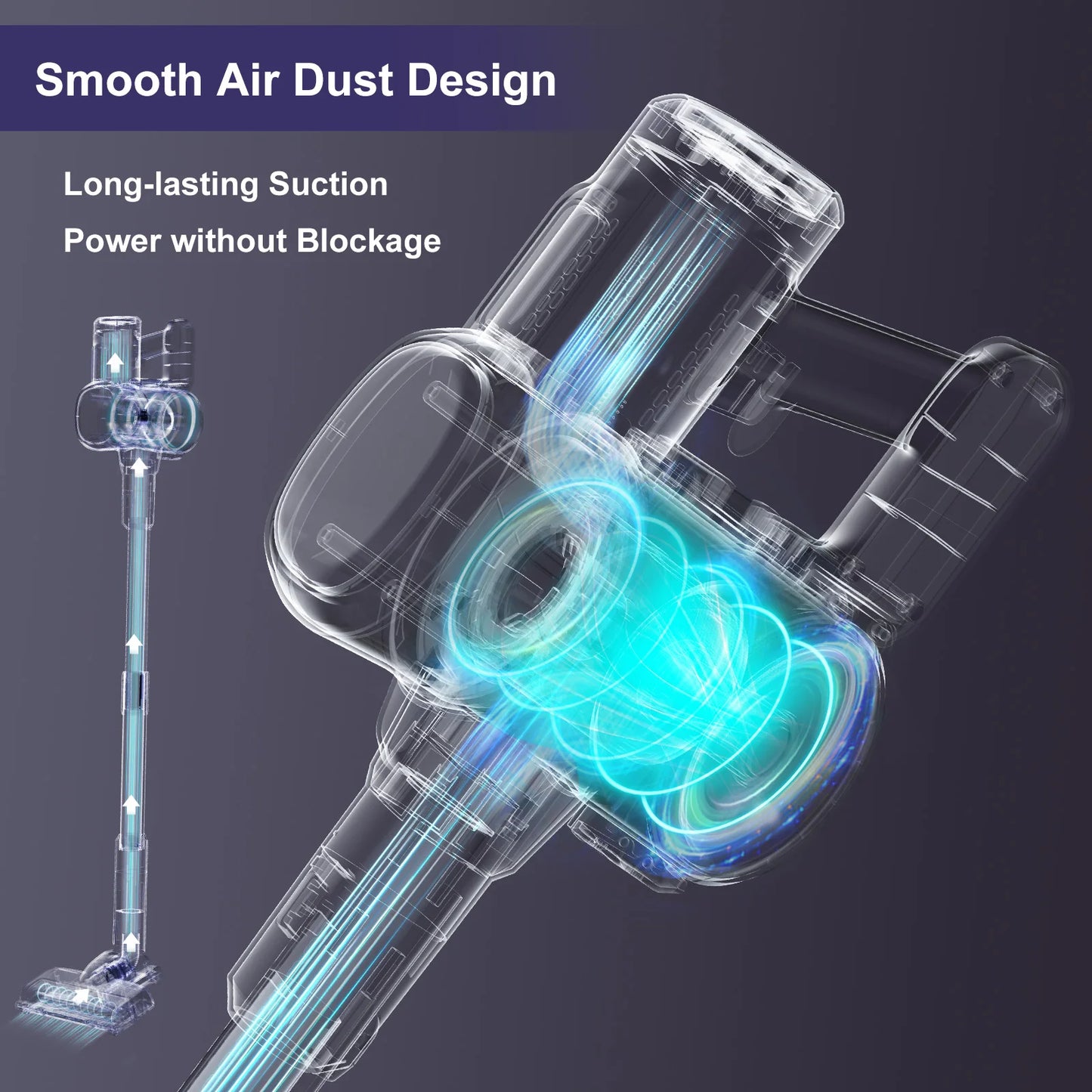A high-efficiency vacuum cleaner designed for deep cleaning carpets and hard floors, featuring a HEPA filter and multiple suction settings
