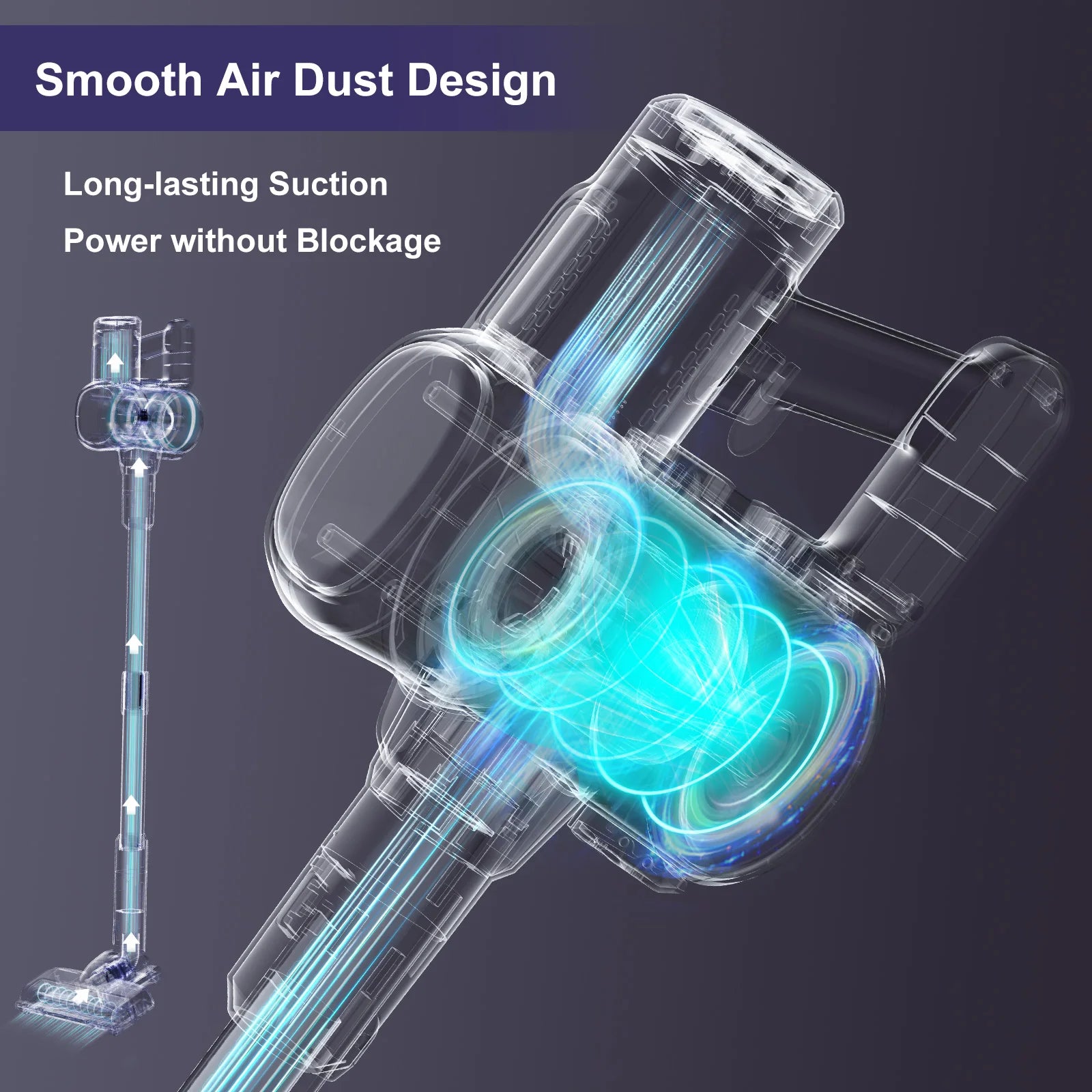 A high-efficiency vacuum cleaner designed for deep cleaning carpets and hard floors, featuring a HEPA filter and multiple suction settings