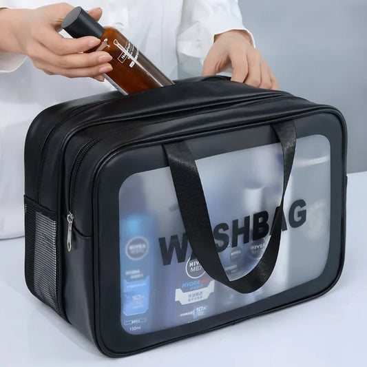 A toiletry bag, also known as a travel kit, dopp kit, or vanity case, is a compact container designed to hold personal hygiene and grooming items such as toothbrushes, toothpaste, soap, and shaving supplies. Typically used during travel, these bags are made from various materials and often feature multiple compartments for organized storage