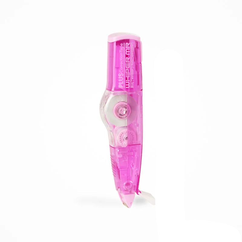 A compact mini roller correction tape dispenser designed for precise and convenient correction of written or printed text. Featuring a small, ergonomic design, it fits comfortably in hand and is ideal for on-the-go use. The tape provides a smooth, opaque correction layer suitable for immediate writing over, making it perfect for students, professionals, and anyone needing quick text corrections.