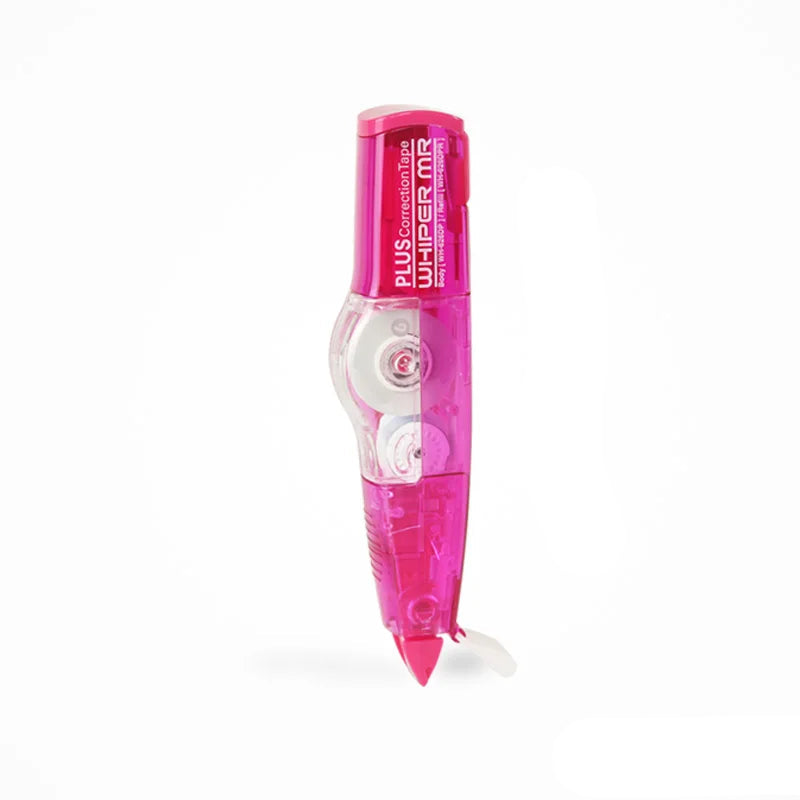 A compact mini roller correction tape dispenser designed for precise and convenient correction of written or printed text. Featuring a small, ergonomic design, it fits comfortably in hand and is ideal for on-the-go use. The tape provides a smooth, opaque correction layer suitable for immediate writing over, making it perfect for students, professionals, and anyone needing quick text corrections.