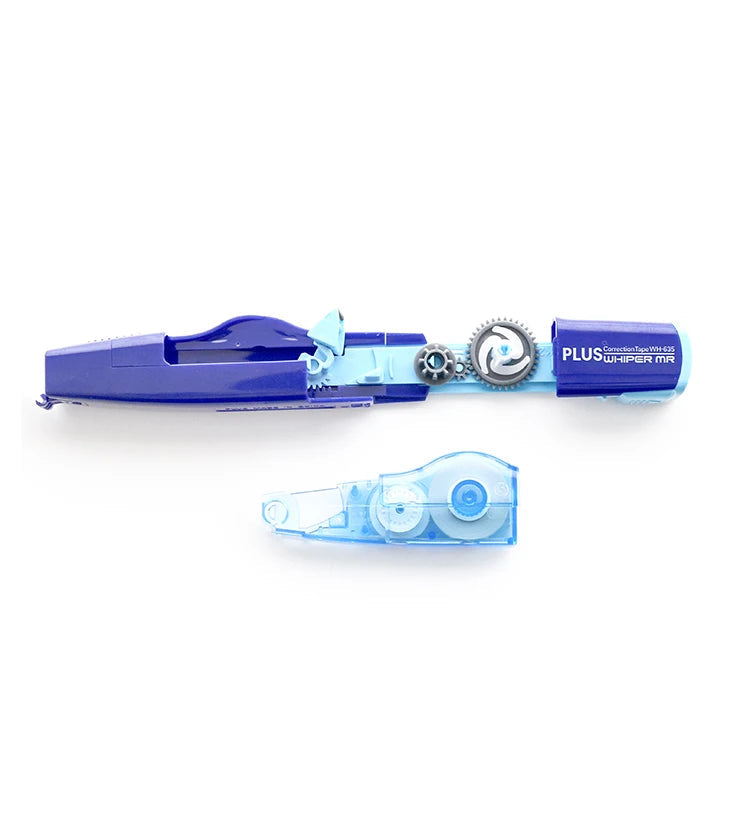 A compact mini roller correction tape dispenser designed for precise and convenient correction of written or printed text. Featuring a small, ergonomic design, it fits comfortably in hand and is ideal for on-the-go use. The tape provides a smooth, opaque correction layer suitable for immediate writing over, making it perfect for students, professionals, and anyone needing quick text corrections.