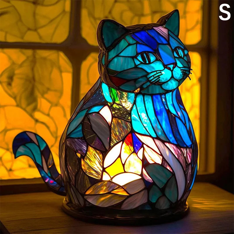 Animal Table Lamp Series with Stained Glass