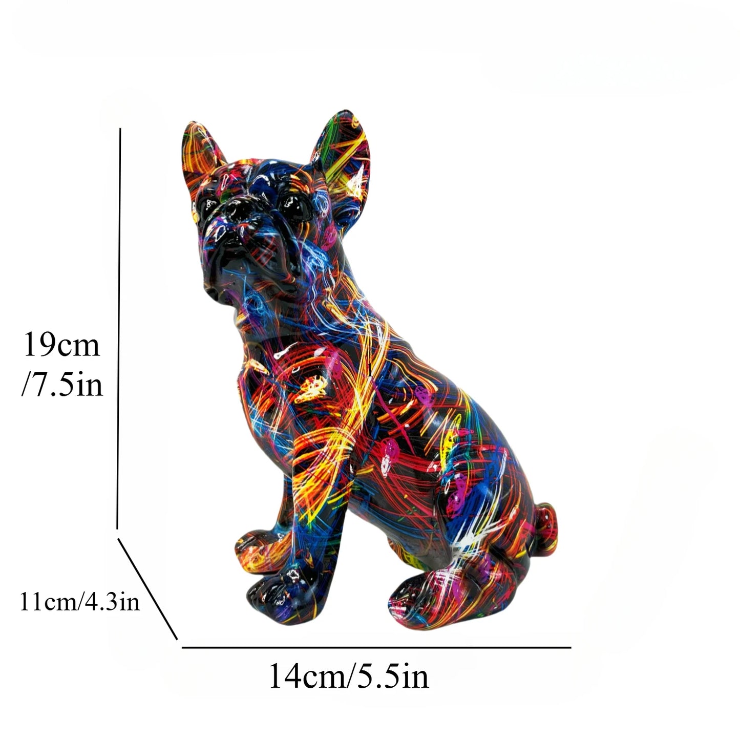 French Bulldog Resin Statue Decoration