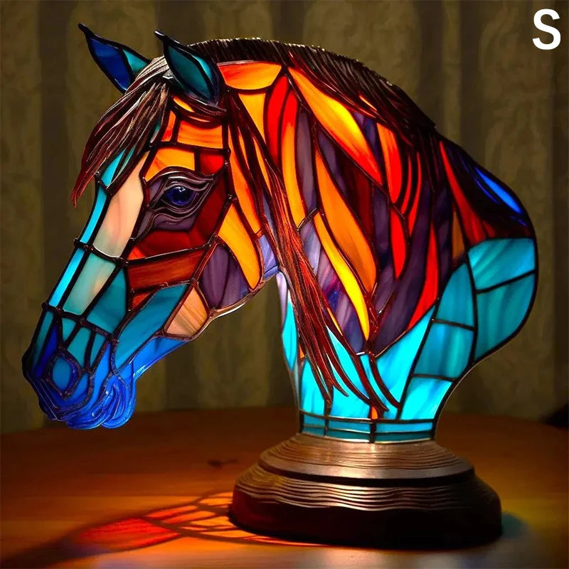 Animal Table Lamp Series with Stained Glass