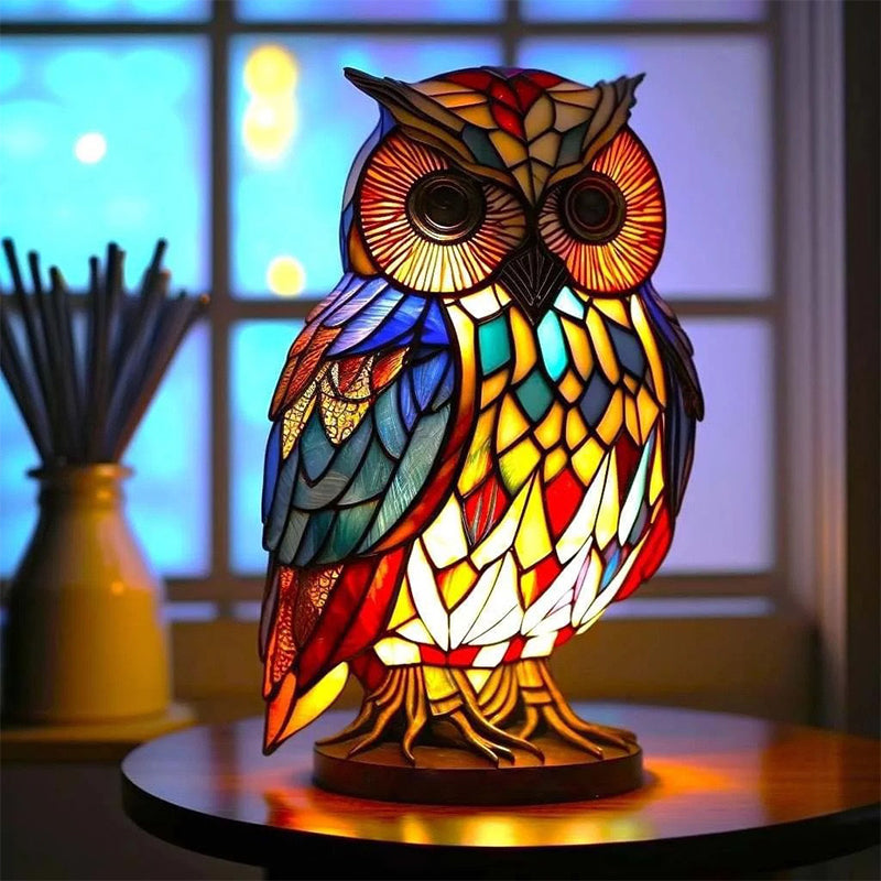 Animal Table Lamp Series with Stained Glass