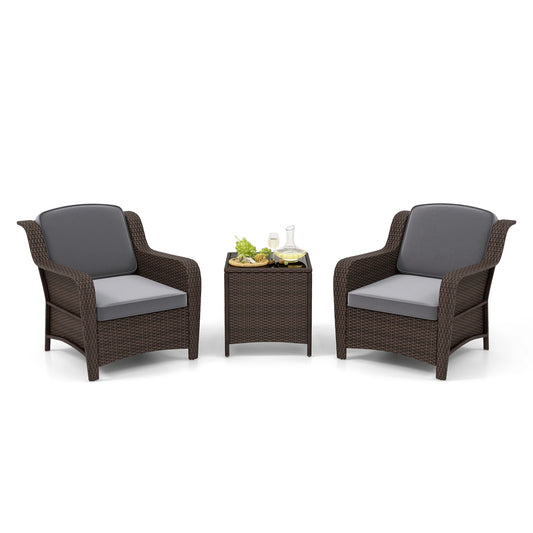 3 Pieces Outdoor Patio Furniture Set