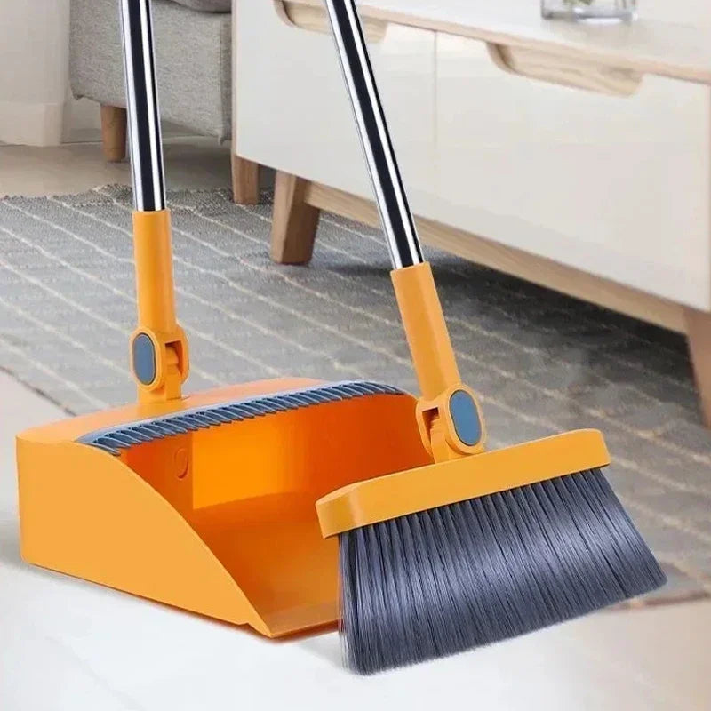 Broom And Dustpan with Vertical Folding