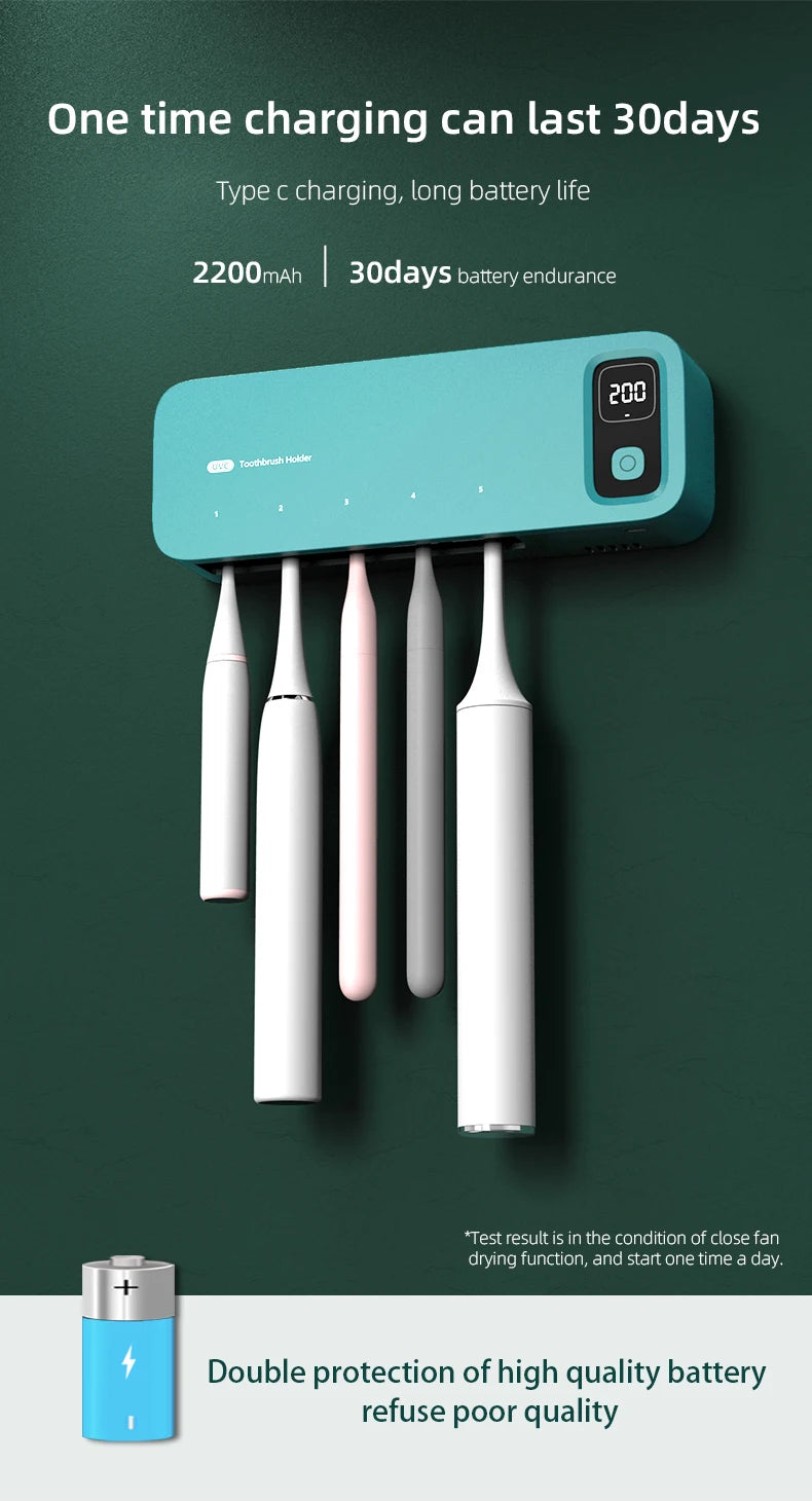 UV Toothbrush Sterilizer Rechargeable