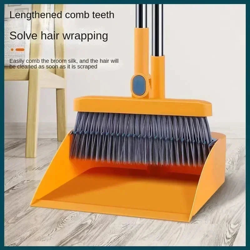 Broom And Dustpan with Vertical Folding