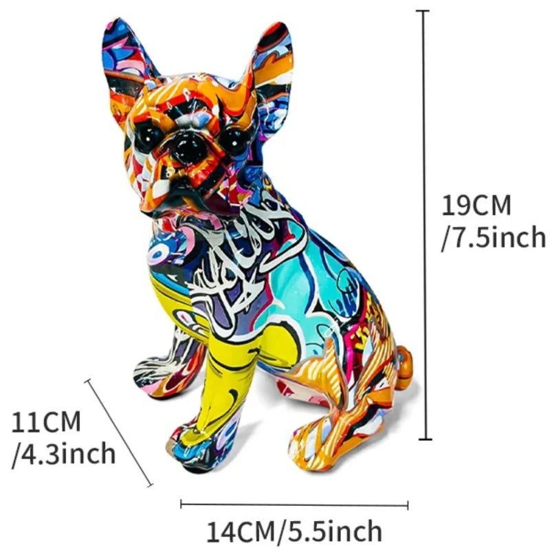 French Bulldog Resin Statue Decoration