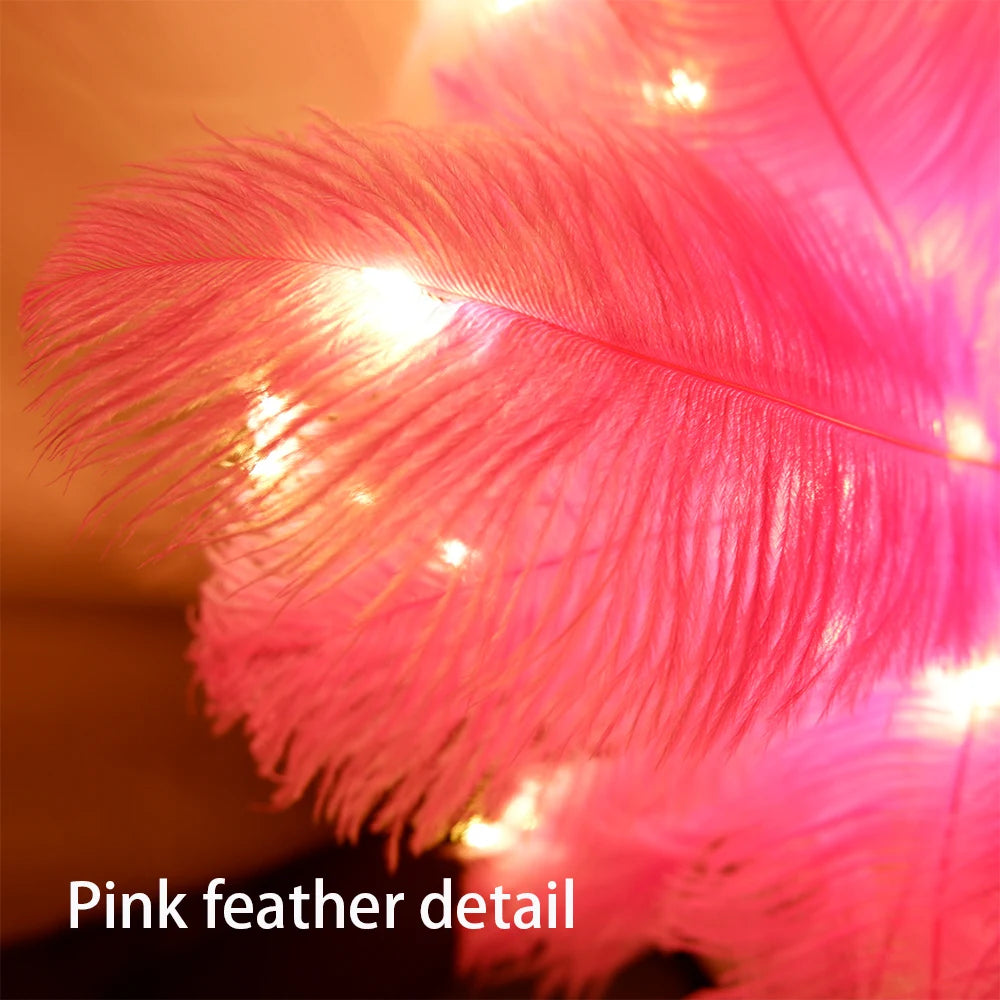 Touch Control Table Feather Lamp