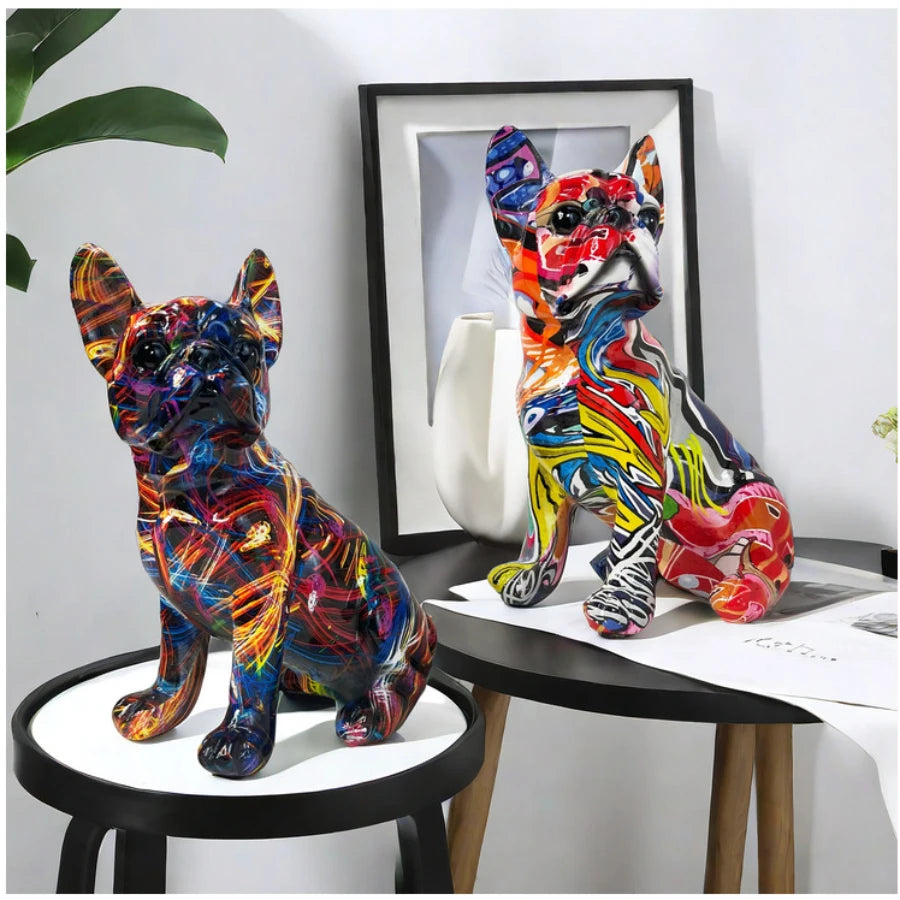 French Bulldog Resin Statue Decoration