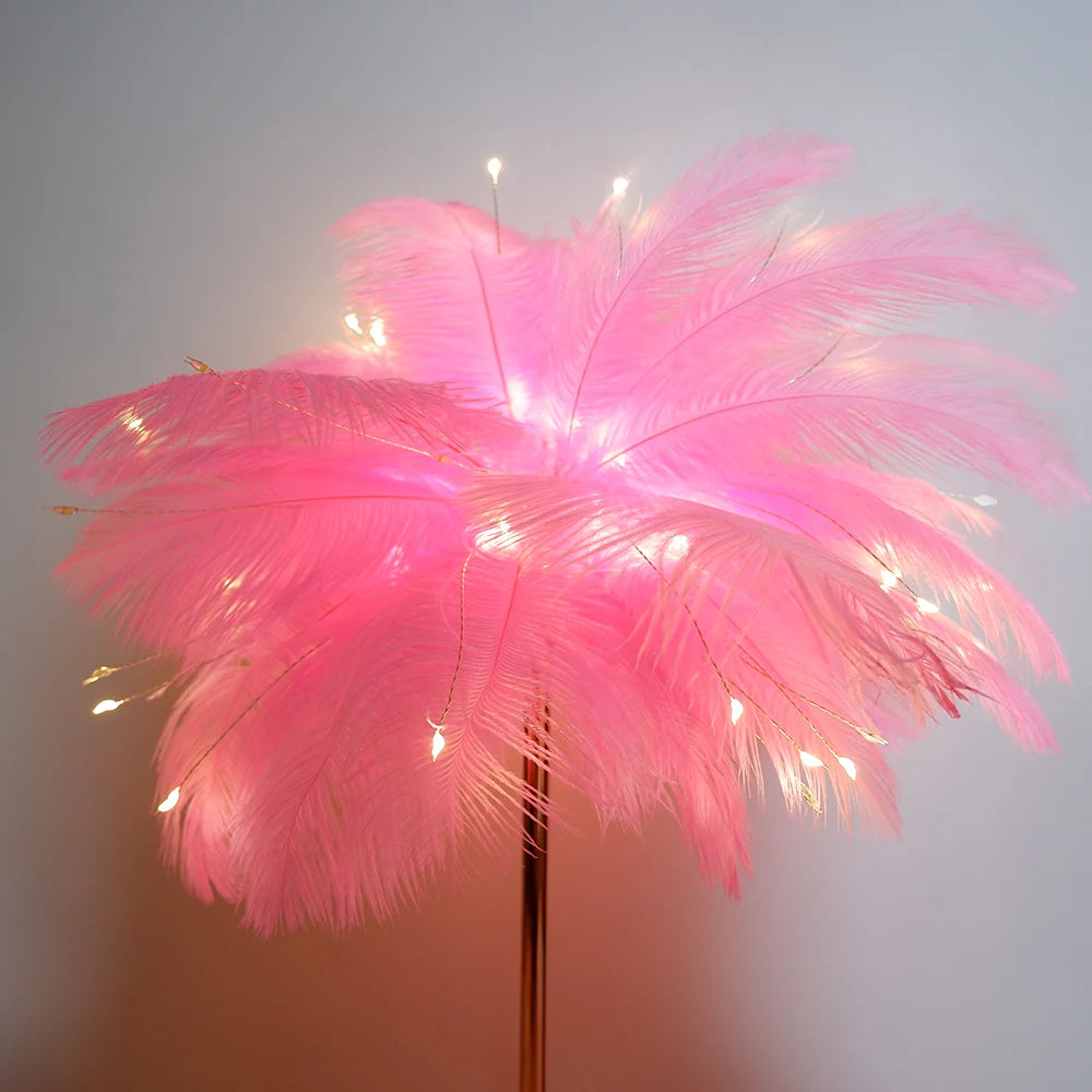 Touch Control Table Feather Lamp