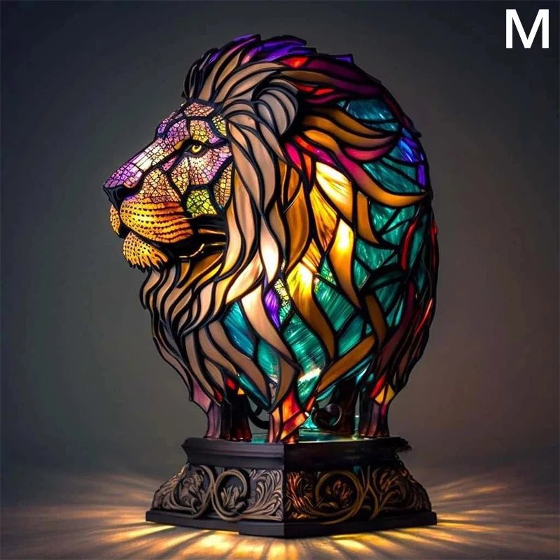 Animal Table Lamp Series with Stained Glass