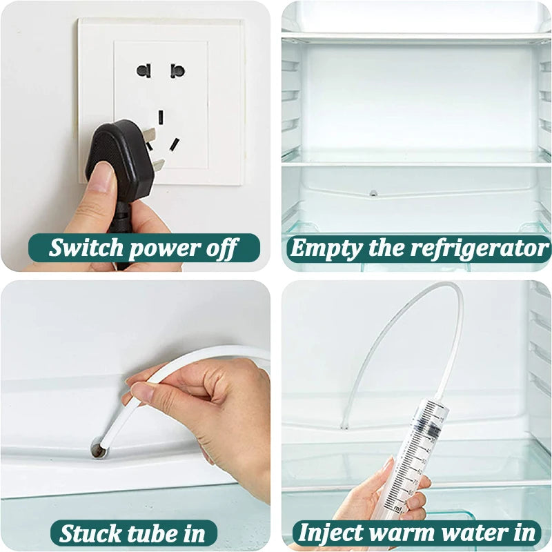 5-Piece Refrigerator Drain Hole Cleaning Tool Set for Household Maintenance