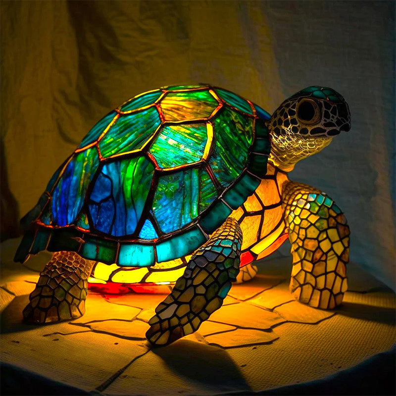 Animal Table Lamp Series with Stained Glass