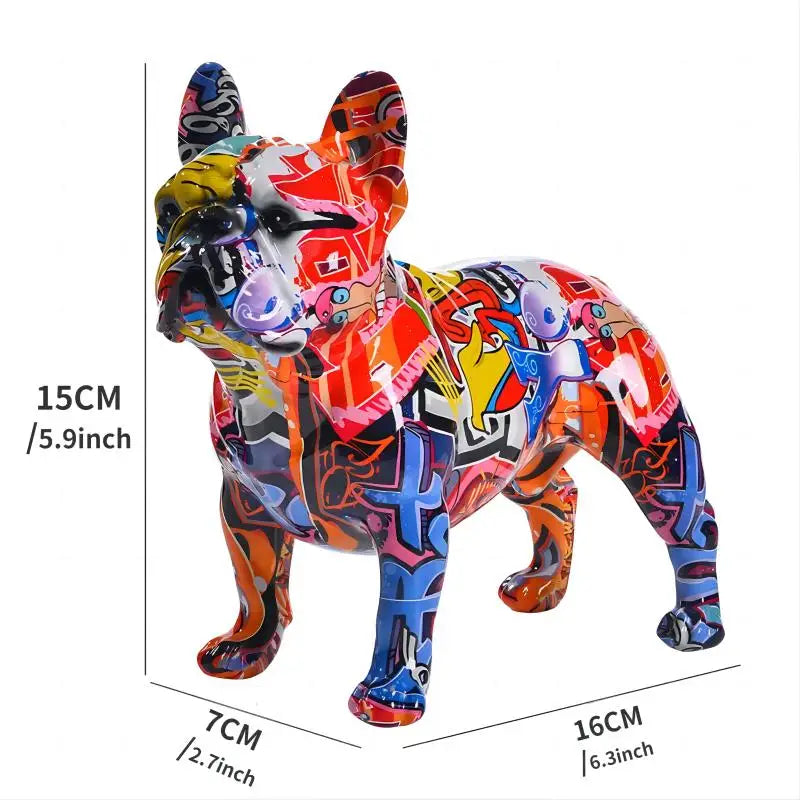 French Bulldog Resin Statue Decoration