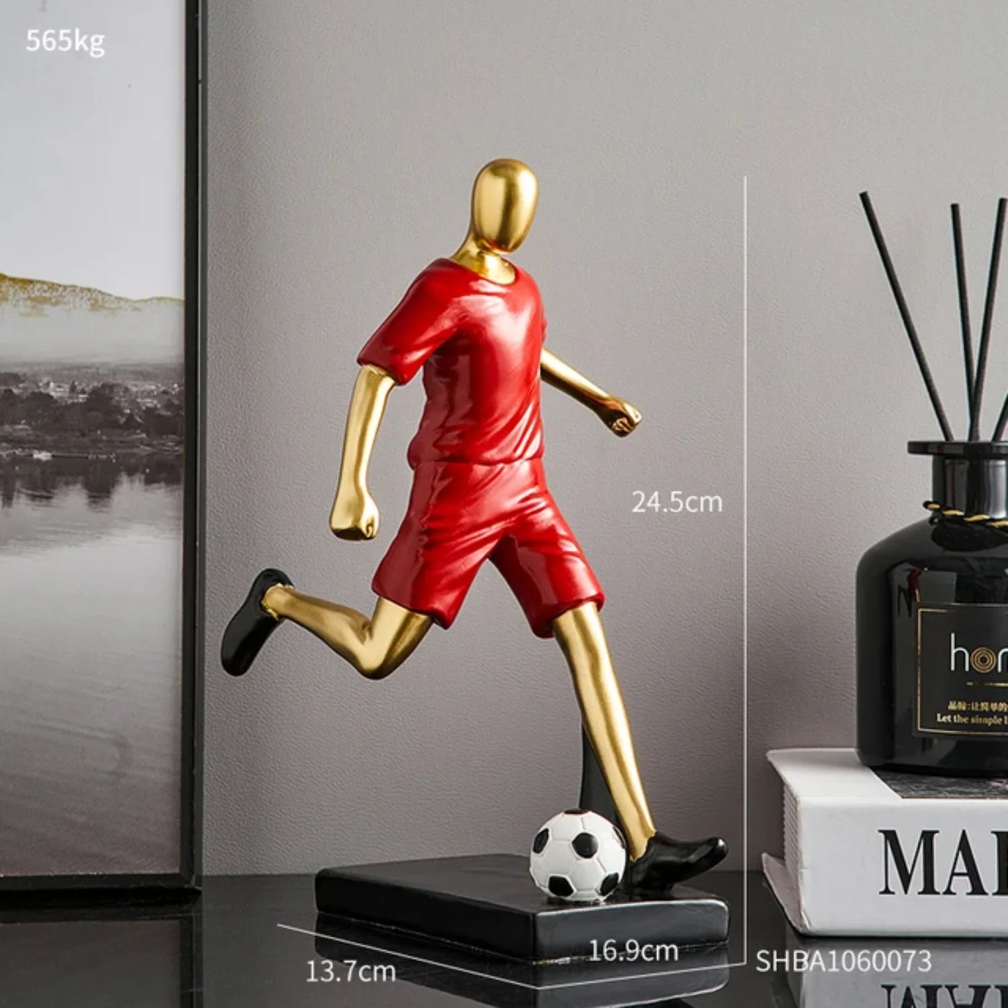 Football Player Resin Statue