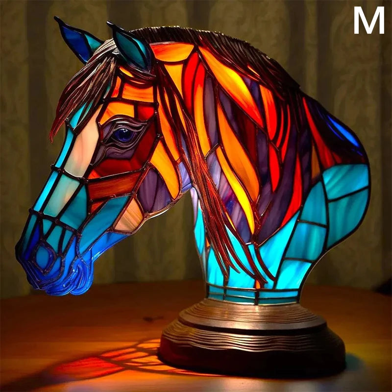 Animal Table Lamp Series with Stained Glass