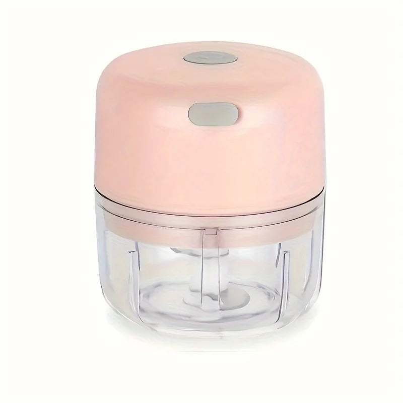 Electric Mini Food Chopper and Garlic Masher - Portable USB Meat Grinder and Vegetable Cutter for Kitchen Use