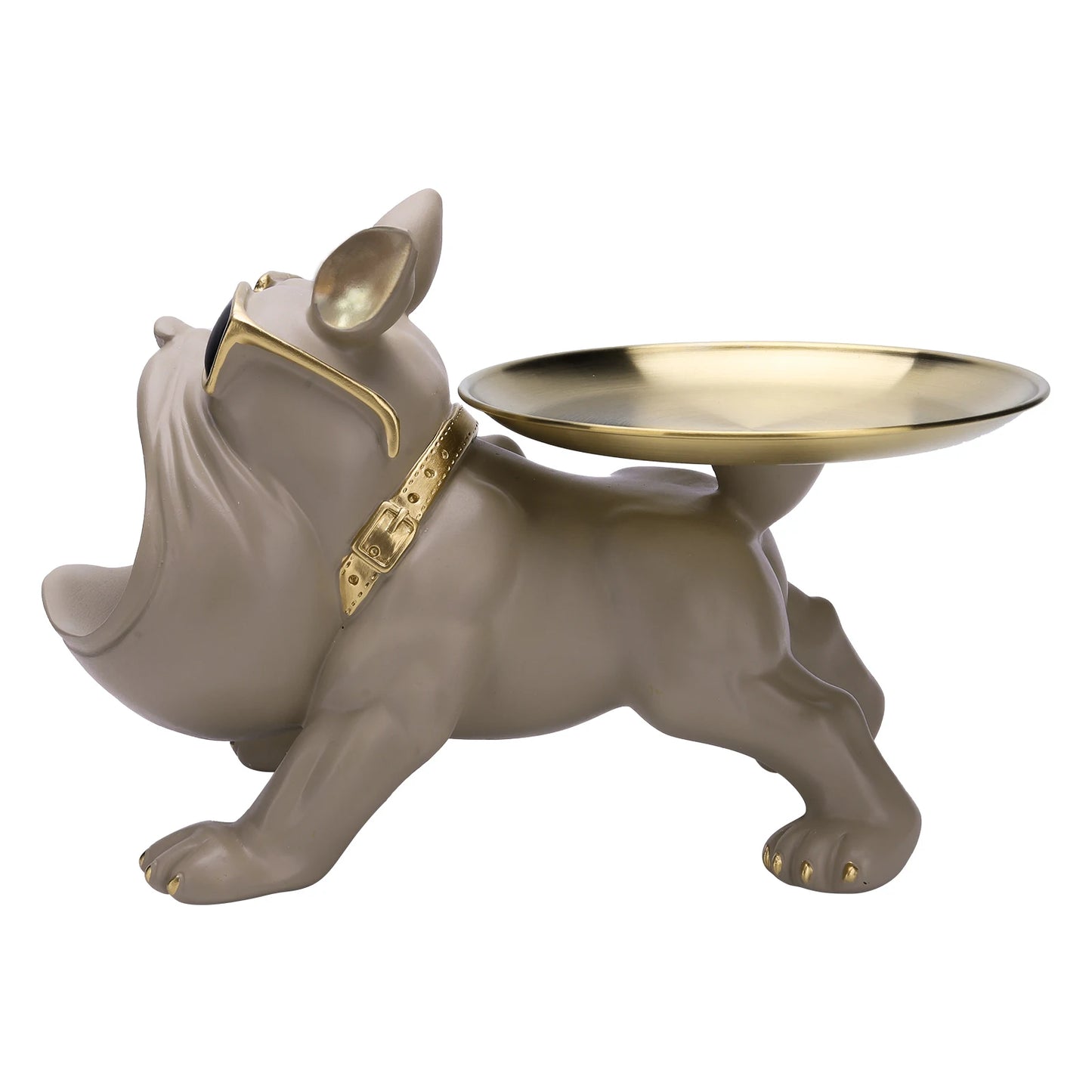 Bulldog Sculpture Dog Tray Key Storage