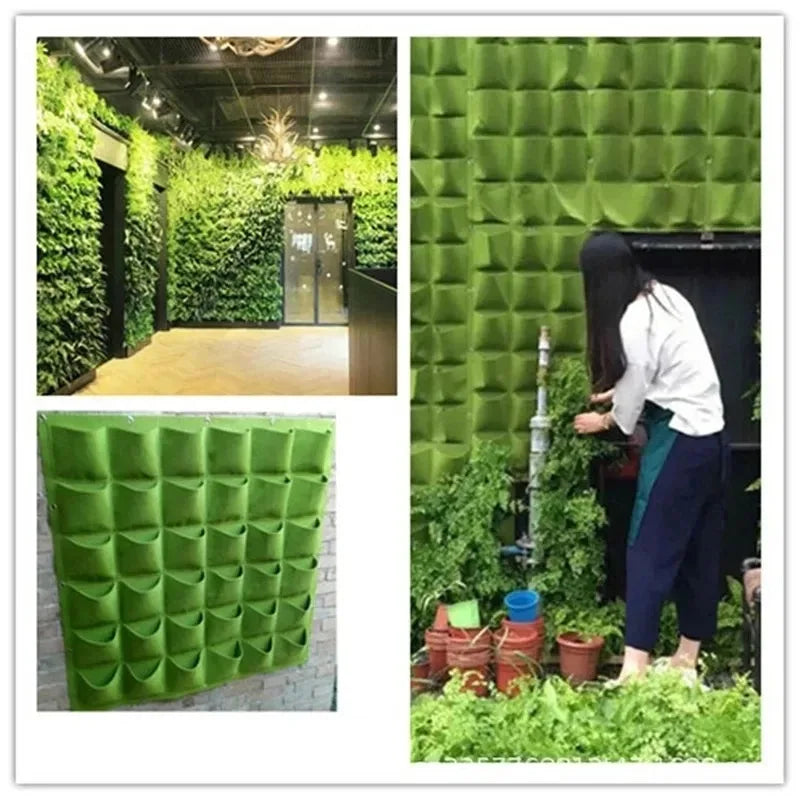 Wall-mounted planters featuring lush greenery, enhancing interior decor with a touch of nature