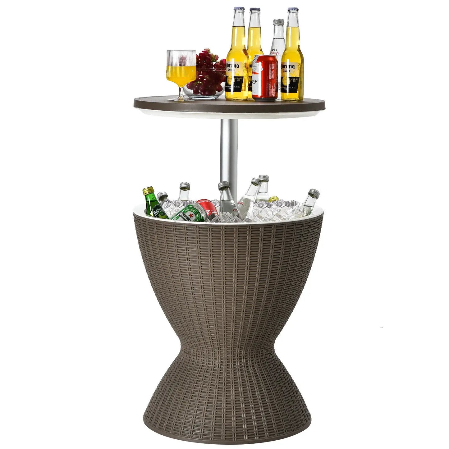 Mesa de bar con enfriador de hielo para patio de 30 l